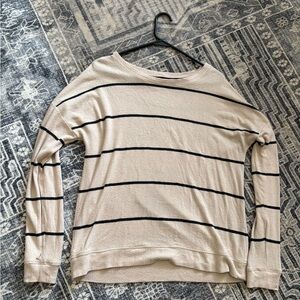 Striped Cream and Black Sweater